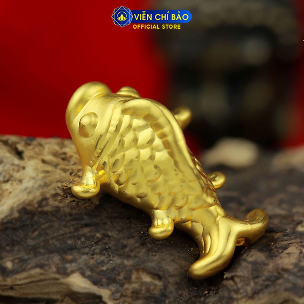 Charm vàng Kim ngư chất liệu bạc 24K thời trang phụ kiện trang sức thương hiệu Viễn Chí Bảo C240058