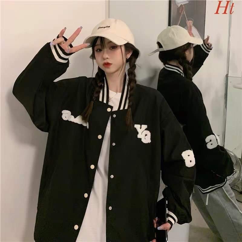 Áo khoác bomber đen YG86 HT12