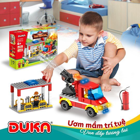 Đồ Chơi Duka: Ghép Hình - Lính Cứu Hỏa 211 Chi Tiết (Z70603)