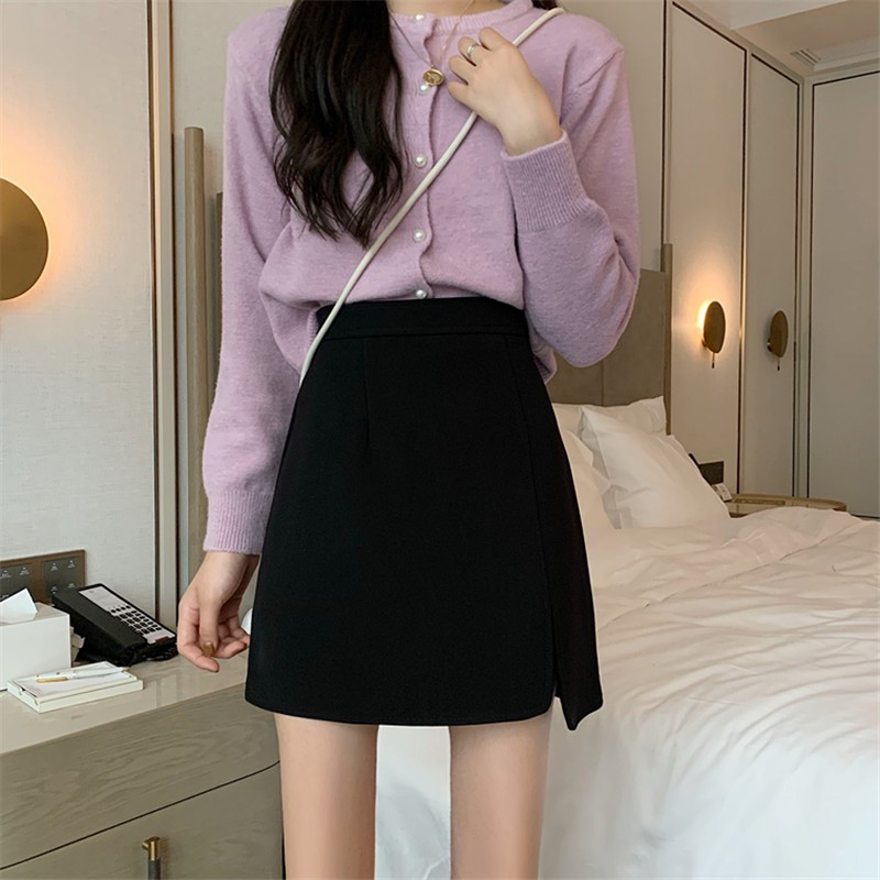 Chân Váy Nữ Lưng Cao Dáng Chữ A Xẻ Tà Thời Trang | BigBuy360 - bigbuy360.vn