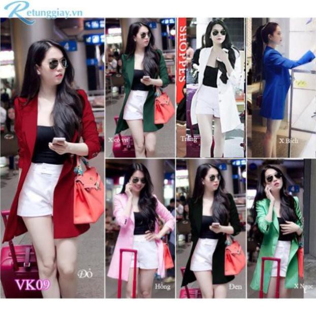 Áo khoác blazer form dài giống ngọc trinh VK09