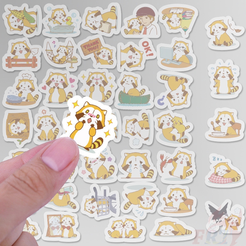 ❉ Racoon Giấy và decal dán tường A ❉ 40Pcs/Set DIY Decals Stickers for Diary Laptop Scrapbooks Skateboard