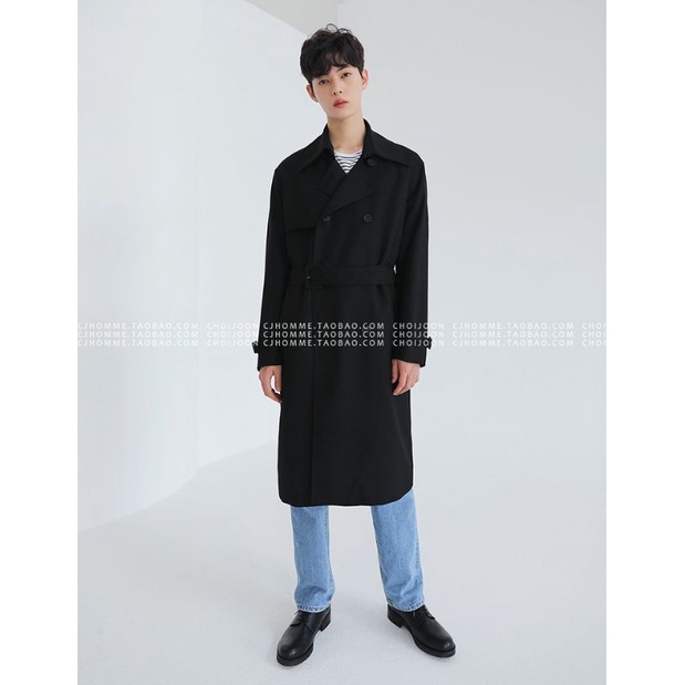 Áo Khoác Măng Tô Dáng Dài Cao Cấp Basic Cho Nam