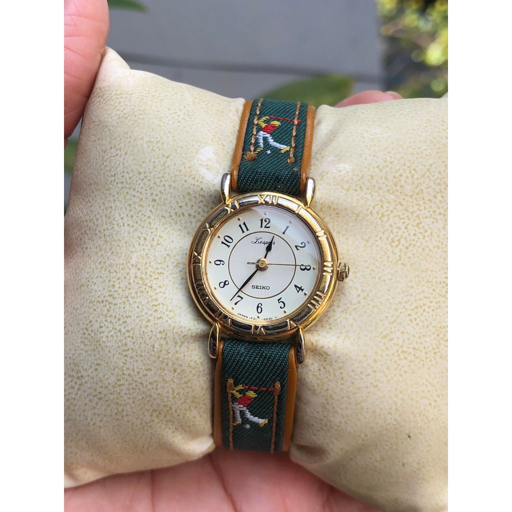 Đồng hồ nữ hiệu Seiko chính hãng, dây da, hàng đã qua sử dụng