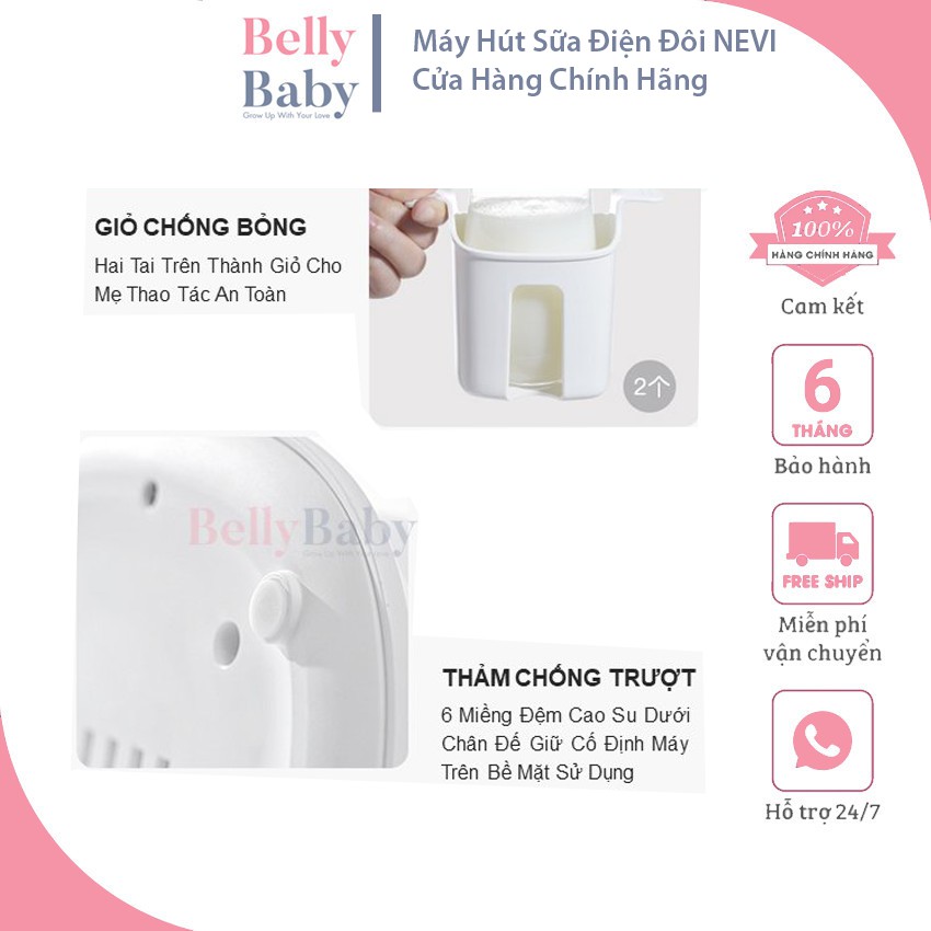 Máy Hâm Tiệt Trùng Sữa Điện Đôi NEVI Đa Chức Năng Công Nghệ Châu Âu - BellyBaby