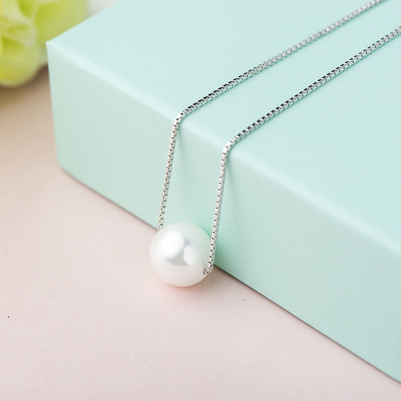 Dây chuyền bạc hạt trai nhân tạo DaLiA Jewelry vòng cổ hạt châu sang trọng quý phái chuẩn bạc 925