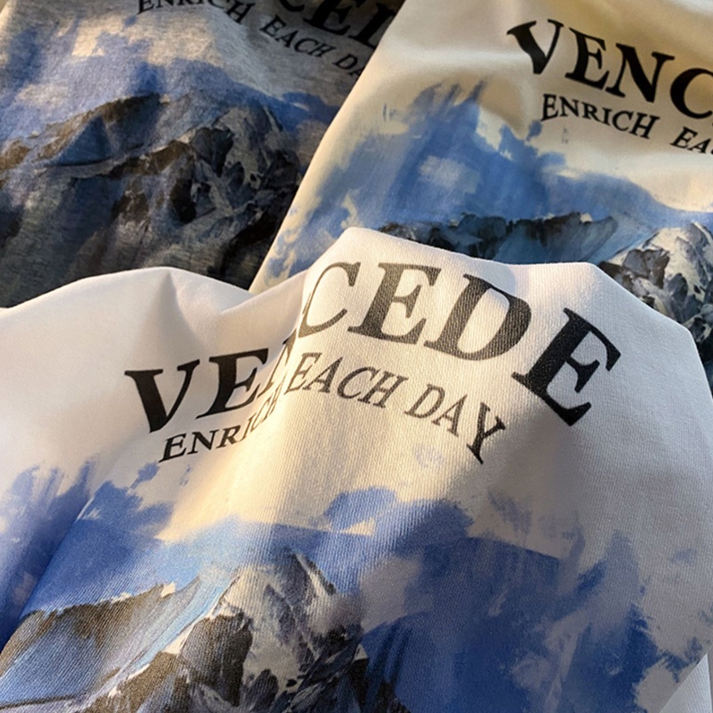 NRVP Áo Thun Nữ Ngắn Tay In Chữ Phong Cách Hàn Quốc