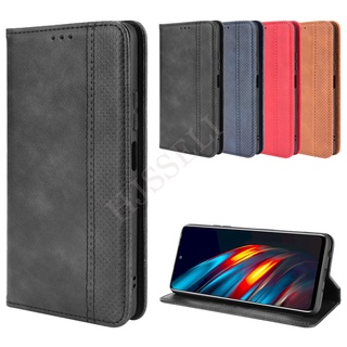 Bao da pu điện thoại nắp lật kèm ngăn đựng thẻ cho tecno pova2 tecno pova2 pova 2 vỏ