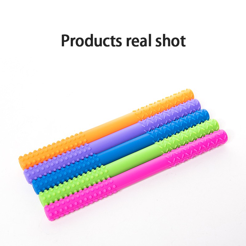 Ống Silicone Rỗng 4-6.8 Inch Cho Bé Tập Nhai 0-6 Tuổi