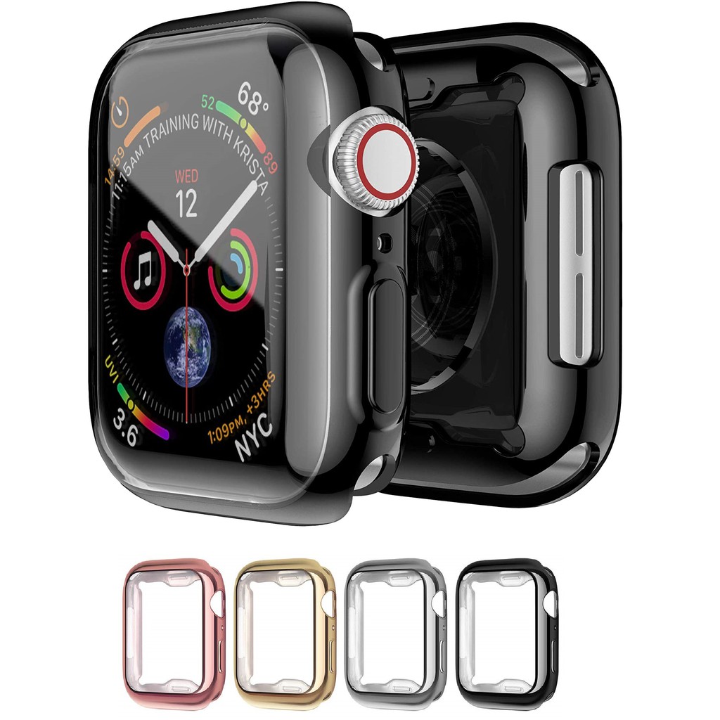 Vỏ Bảo vệ màn hình 38/40/42/44mm Nắp mạ điện toàn diện bằng TPU mềm cho iWatch Series SE 6/5/4/3/2/1