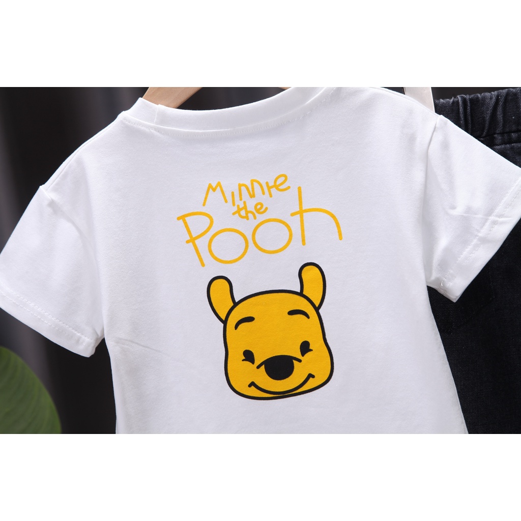 Bộ Đồ Thể Thao 2 Món Bằng Cotton In Họa Tiết Hoạt Hình Gấu Pooh Cho Bé