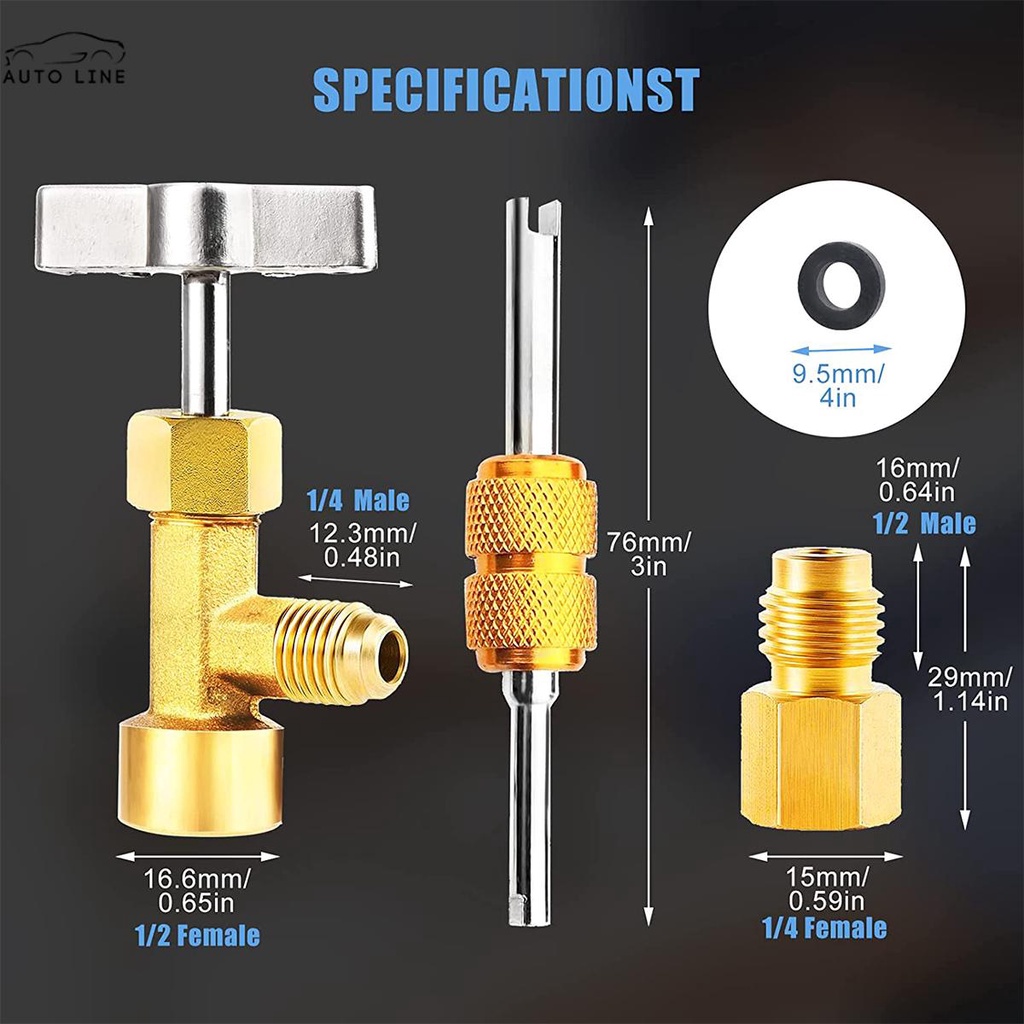 Vòi Nước R134A Tự Niêm Phong Cho 1 / 4 &quot;Và 1 / 2&quot; AC R134A SHOPCYC0859