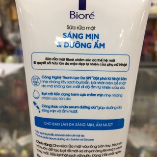 Sữa Rửa Mặt Biore Sáng Mịn Và Dưỡng Ẩm 100g