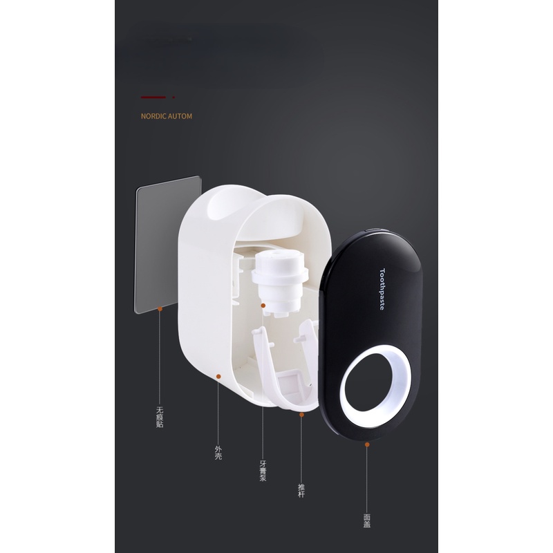 Dụng Cụ Nặn Kem Đánh Răng Tự Động Gắn Tường Không Cần Khoan