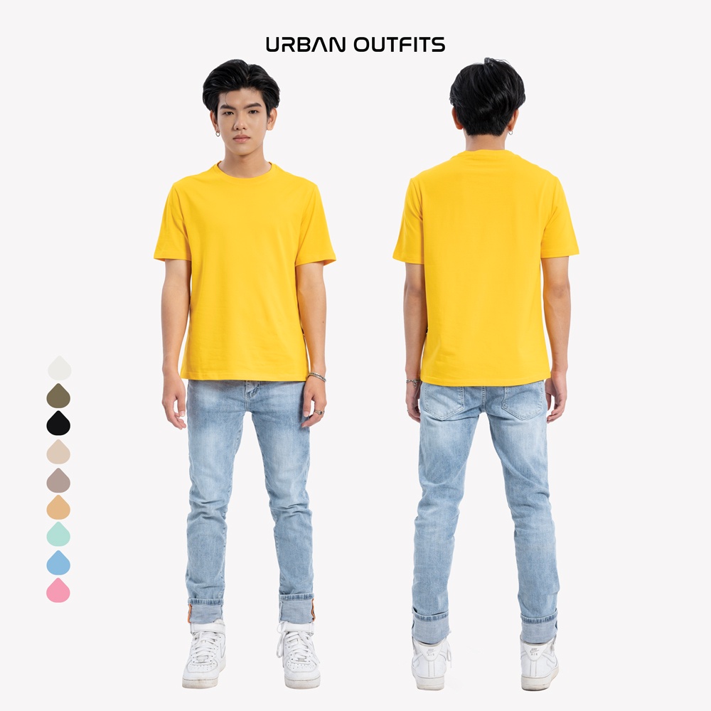 Áo Thun Tay Ngắn Nam Nữ URBAN OUTFITS Trơn ATR01 Form Suông Cotton 4 Chiều Local Brand