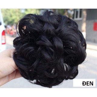 Tóc giả búi xoăn kẹp💝🥰freeship-ảnh thật