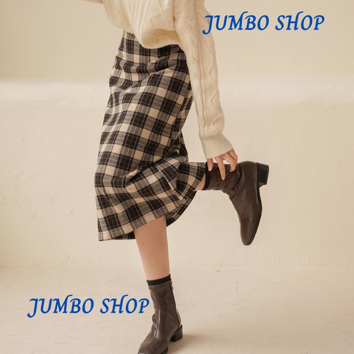 Chân Váy Dài Midi Lưng Cao Hoạ Tiết Kẻ Caro Thời Trang Nữ Trẻ Trung Phong Cách Hàn Quốc - JUMBO | BigBuy360 - bigbuy360.vn