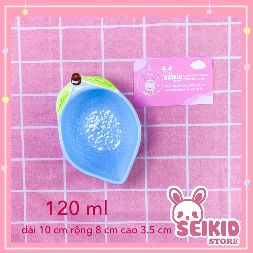 Bát Sứ Ăn Dặm Cao Cấp Cho Bé Màu Xanh Dương Seikid Store 80-250ml