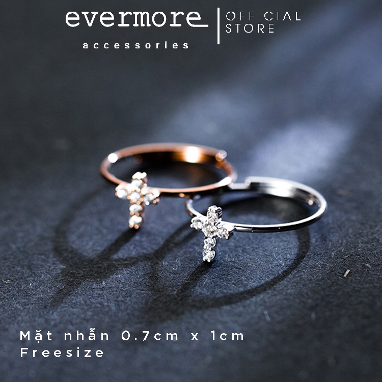 Nhẫn bạc Ý 925 thánh giá Holy Cross - EVERMORE thanh lịch, minimalism - N030