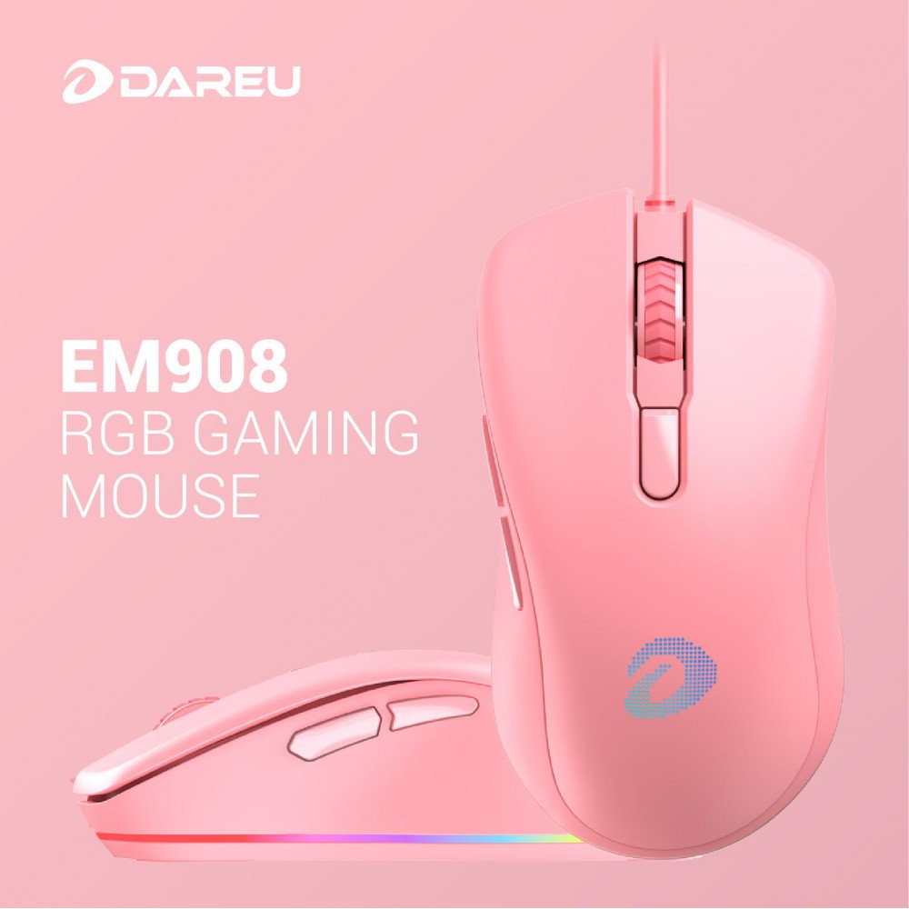 Chuột gaming DAREU EM908 QUEEN(LED RGB, BRAVO sensor) - Mai Hoàng Phân Phối