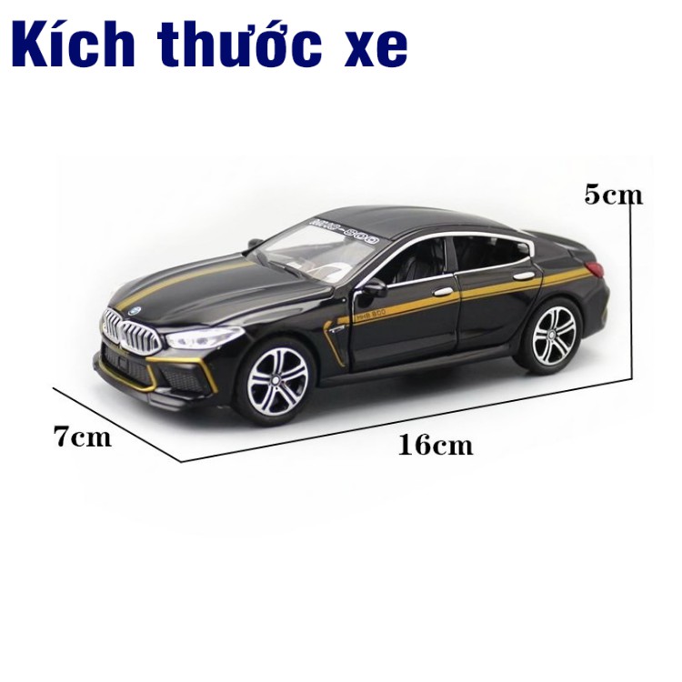 Đồ chơi trẻ em xe ô tô Mercedes M8 bằng kim loại mô hình tỉ lệ 1:32 có âm thanh và đèn