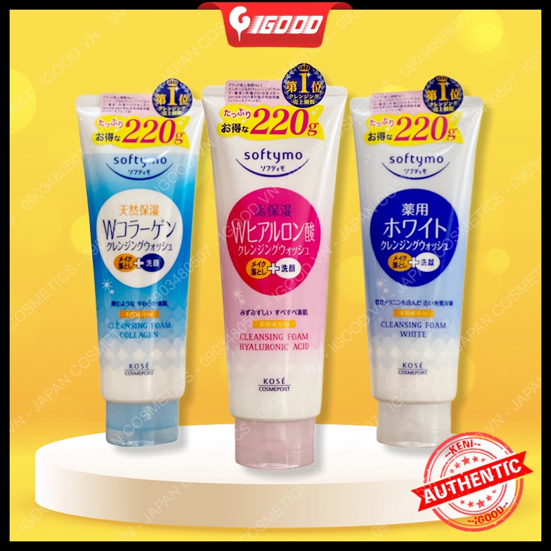 Sữa rửa mặt Kose Softymo Nhật Bản 220g