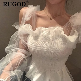 Áo Voan lưới cột nơ tay loại 1 lưới rớt vai dài Yura Store AVL019