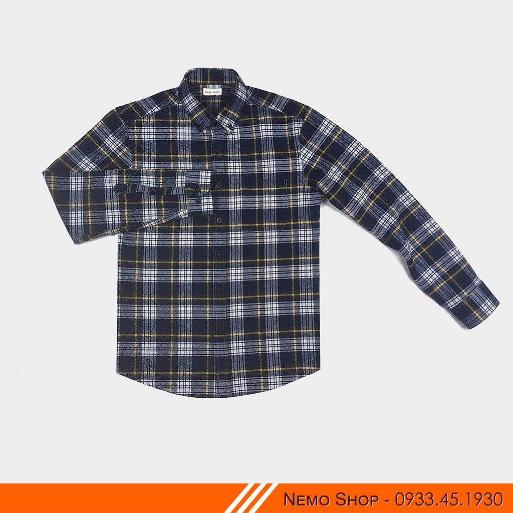 Áo sơ mi nam Flannel Shirt ca rô to dày dạn giúp giữ ấm cho mùa Thu Đông