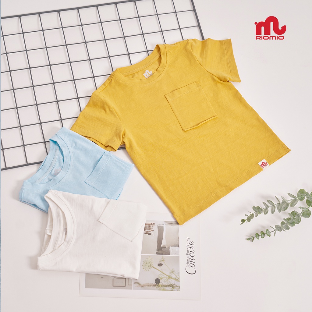 Áo Thun T-Shirt cho bé Riomio 100% cotton xớ gỗ, mềm, mịn, mướt, thấm hút - RA22116