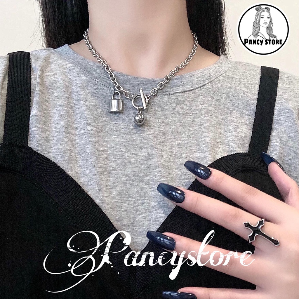 dây chuyền vòng cổ hình ổ khoá