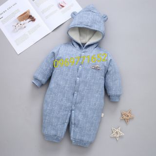 Áo liền quần bông ấm cho trẻ sơ sinh