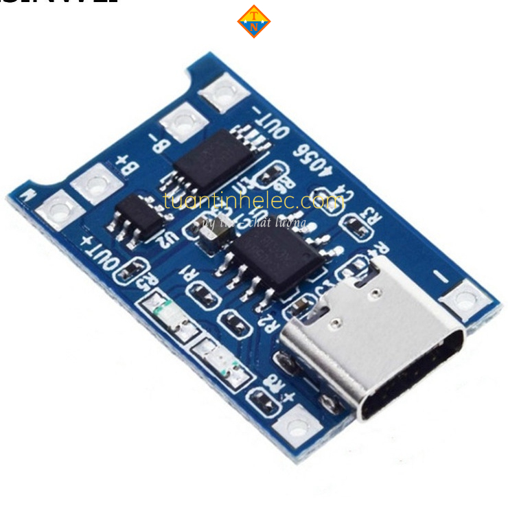 Mạch sạc pin lithium 1A 18650  Type-C/ Micro USB
