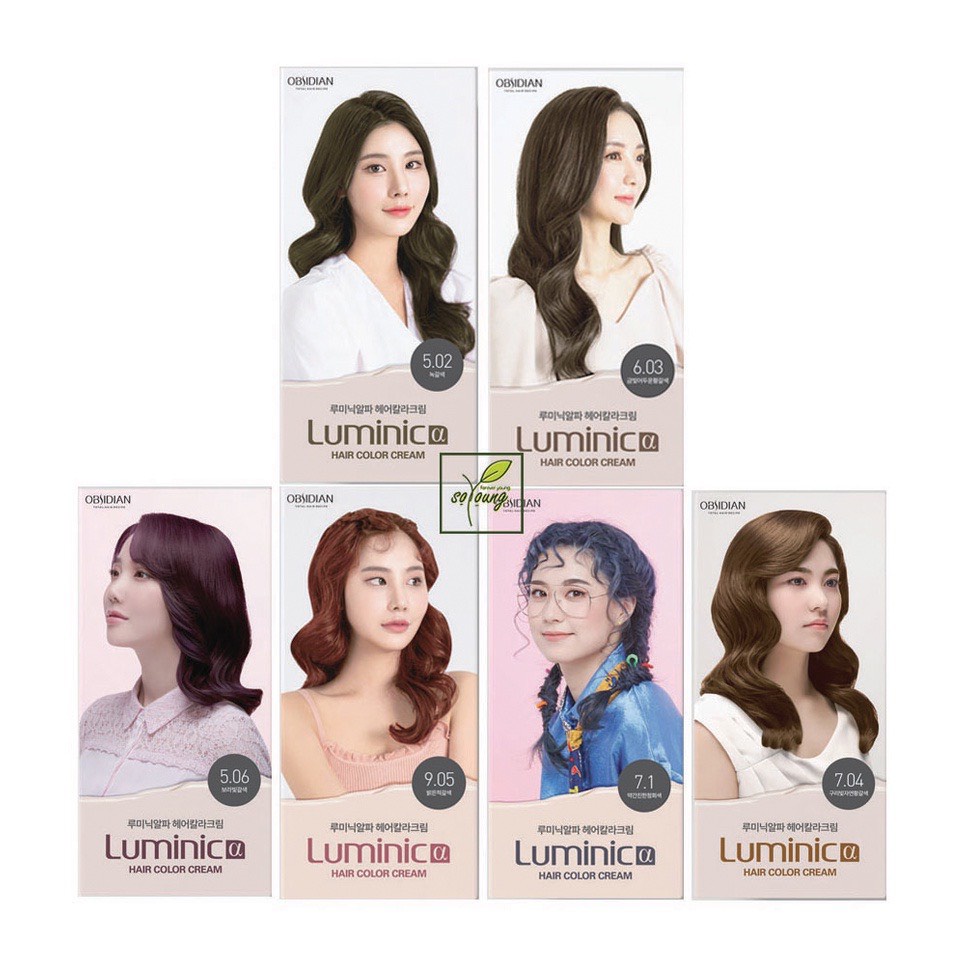 Nhuộm Tóc phủ bạc Obsidian Luminic Hair Color Cream Chính Hãng Hàn Quốc