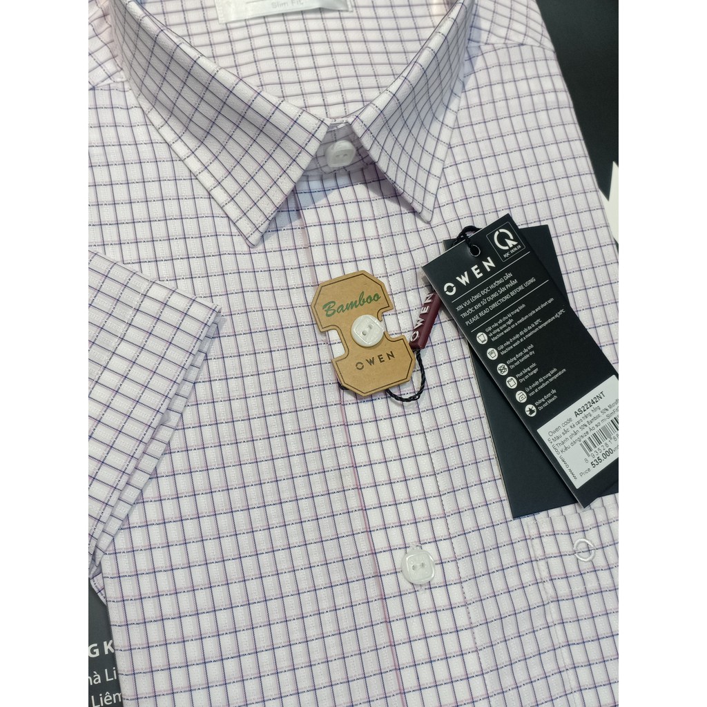 XẢ ÁO LẺ SIZE - Áo sơ mi cộc tay Owen 22242 size 42