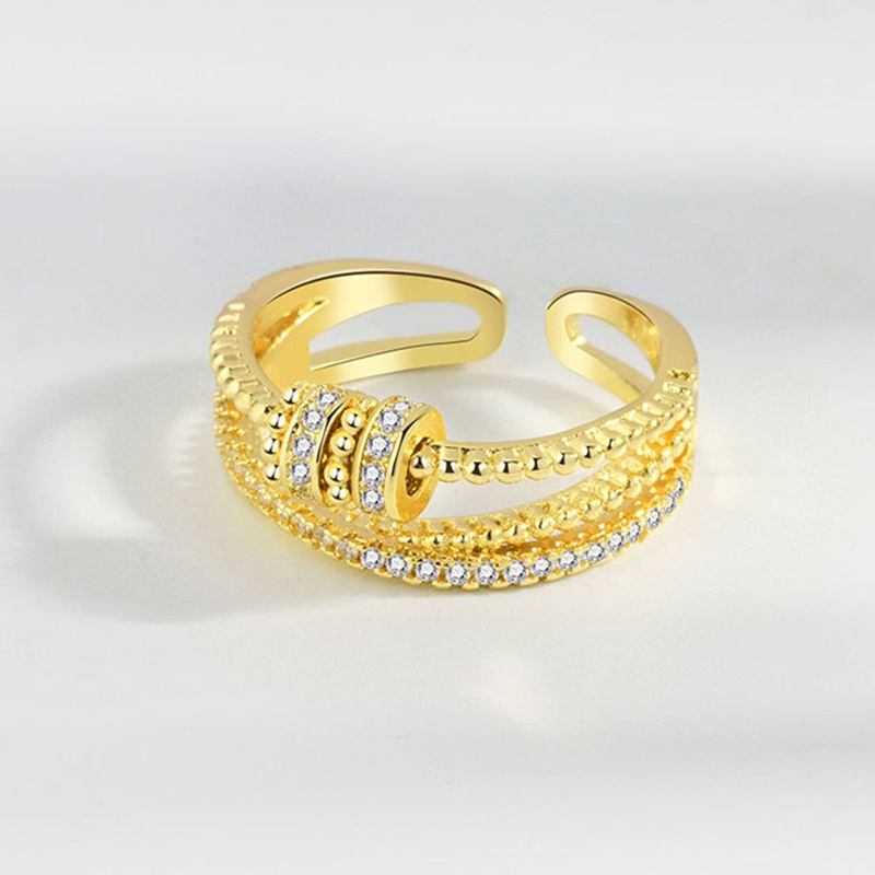 Nhẫn Đính Hạt Xoay Chống Căng Thẳng Dành Cho Nam Nữ