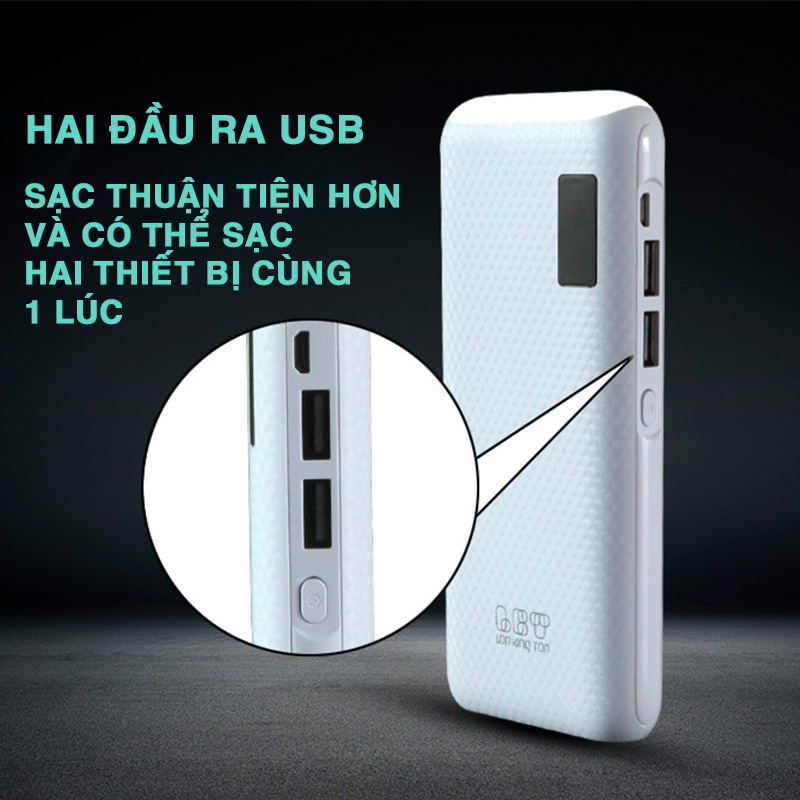 PIN SẠC DỰ PHÒNG CÁT THÁI L8 10000mAh có đèn LED hiển thị lượng pin ngoài ra hỗ trợ sạc nhanh