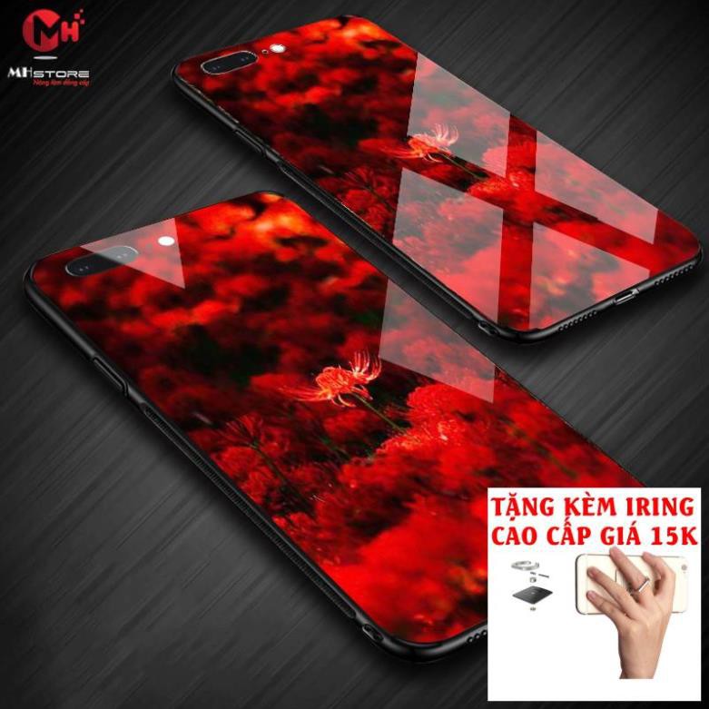 (Sale siêu hot) { CÓ VIDEO SHOP QUAY } Ốp Iphone mặt kính in hình hoa Bỉ Ngạn cực đẹp và cực độc cho chị em !