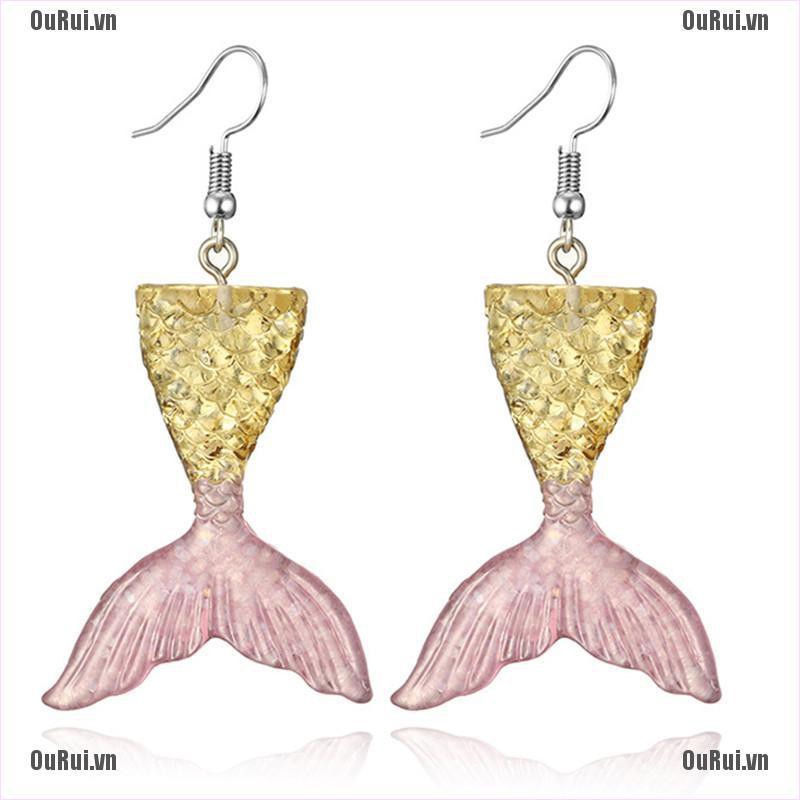 Bông Tai Hình Đuôi Nàng Tiên Cá Thời Trang Dành Cho Nữ