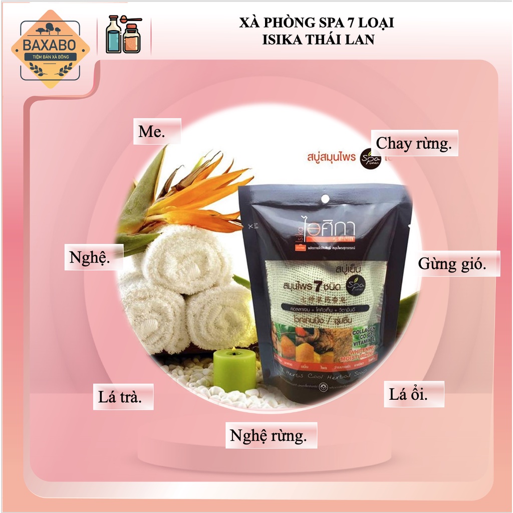XÀ PHÒNG THẢO MỘC ISIKA NỘI ĐỊA THÁI LAN - COMBO 2 TÚI SOAP TIỆN LỢI HIỆU QUẢ - HÀNG CHÍNH HÃNG