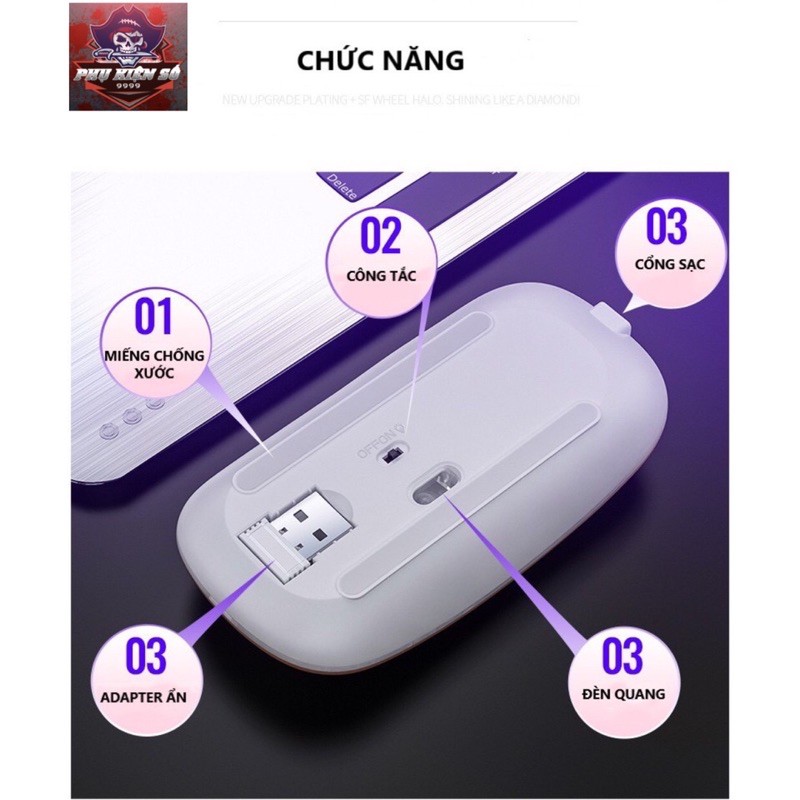 Chuột Không Dây A2 Chính Hãng Không Tiếng Ồn Bảo Hành Lỗi Đổi Mới - PKSMART - PHỤ KIỆN SỐ 9999