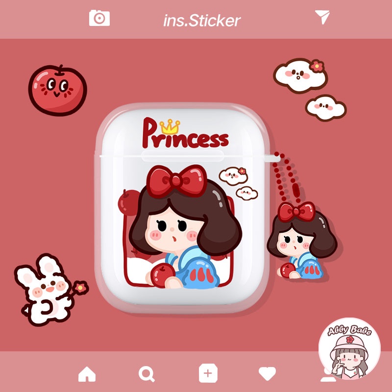 Vỏ Bảo Vệ Hộp Sạc Tai nghe không dây 1/2/pro Bằng TPU Mềm Họa Tiết Hoạt Hình Dễ Thương