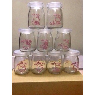 hủ sữa chua thủy tinh hình dễ thương 1 lốc 12 cái