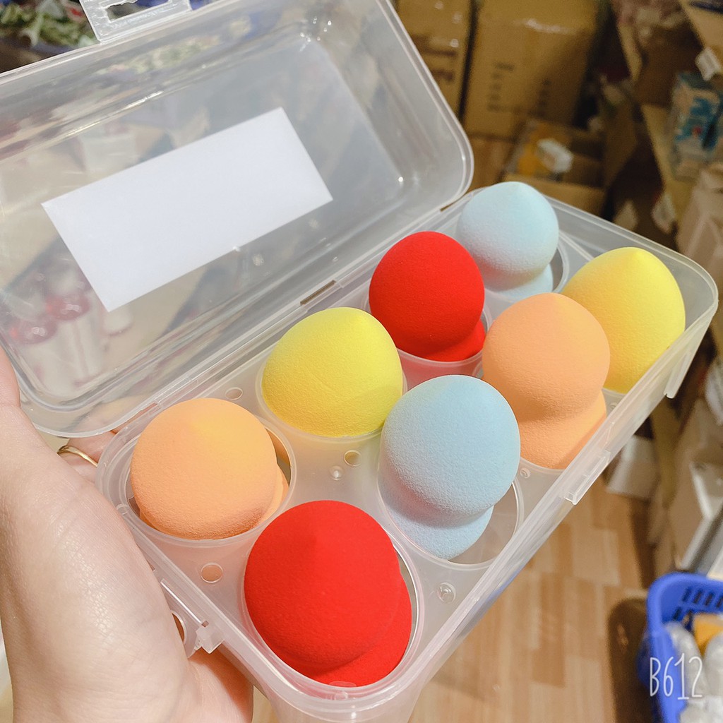 [Free Ship] Hộp 8 bông mút trang điểm cao cấp loại xin A419 | BigBuy360 - bigbuy360.vn