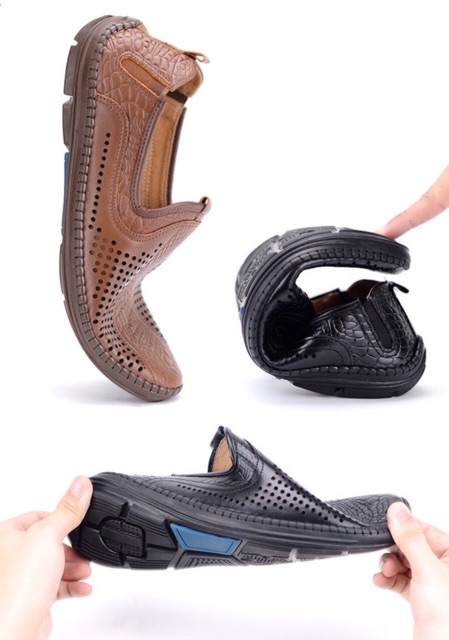 Giày lười, giày mọi mùa hè đục lỗ thoáng mát mã GH-025 | BigBuy360 - bigbuy360.vn