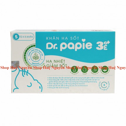 Dr Papie - Khăn hạ nhiệt, giảm sốt, giảm đau đầu