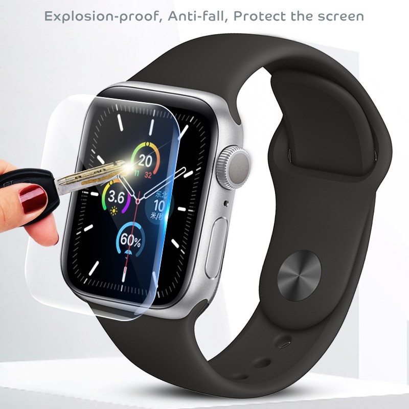 Miếng dán màn hình tràn viền jansin thích hợp cho apple watch series 7 6 se 5 4 3 2 1 size 41mm 45mm 38mm 40mm 42mm 44mm