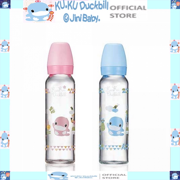 Bình sữa thủy tinh cổ thường 240ml ku.ku duckbill Ku5863