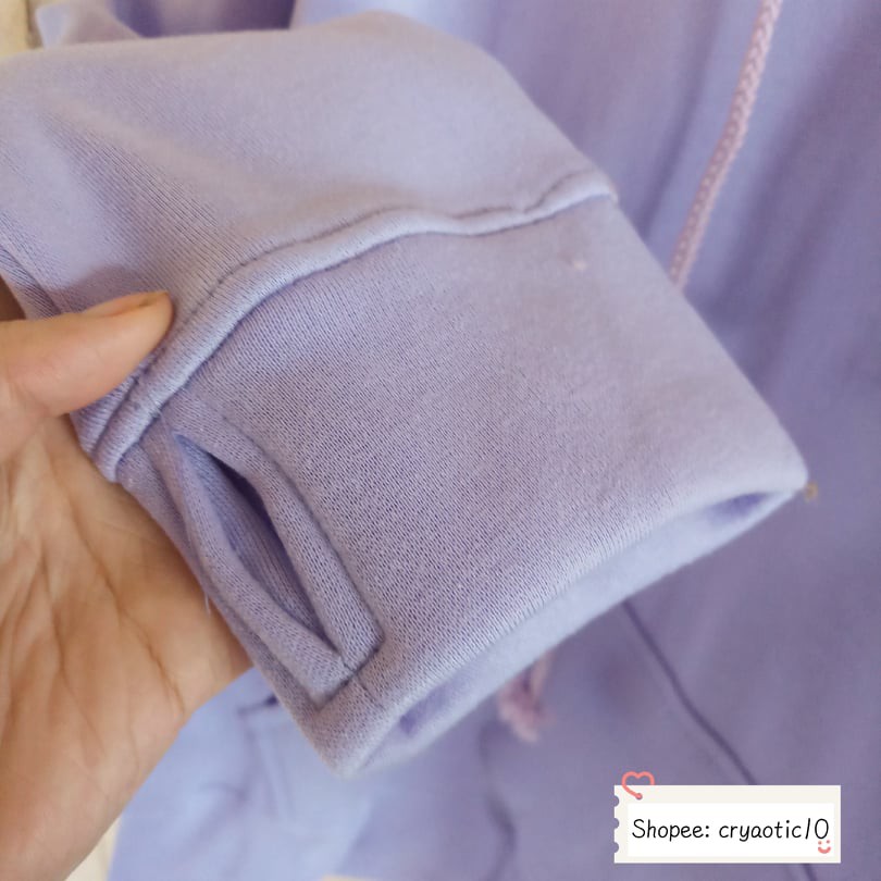 [ĐỦ SIZE] Áo hoodie trơn nỉ dày màu tím nhạt purple hoodie unisex