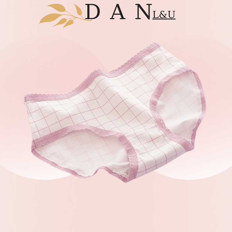 Quần Lót Cotton Nữ Thông Hơi Kháng Khuẩn Hút Mồ Hôi Hoạ Tiết Dễ Thương DAN L&amp;U L160