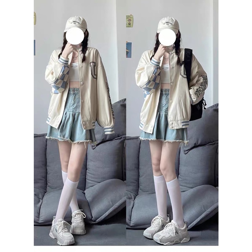 Áo Khoác Gió Bomber Hai Lớp In Bàn Cờ Full Lưng Cực Hot Cả Nam Và Nữ Đều Mặc Được